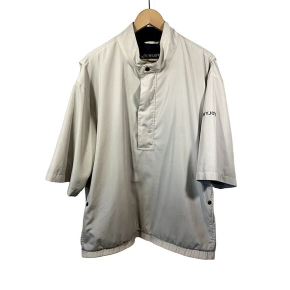 FootJoy Other - FOOTJOY DRYJOYS Men's Short Sleeve 1/2 Zip Golf Rain Jacket Beige Size Large